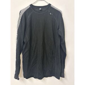 Helly Hansen Mens Black Long Sleeve Base Layer Shirt Men's Size XL